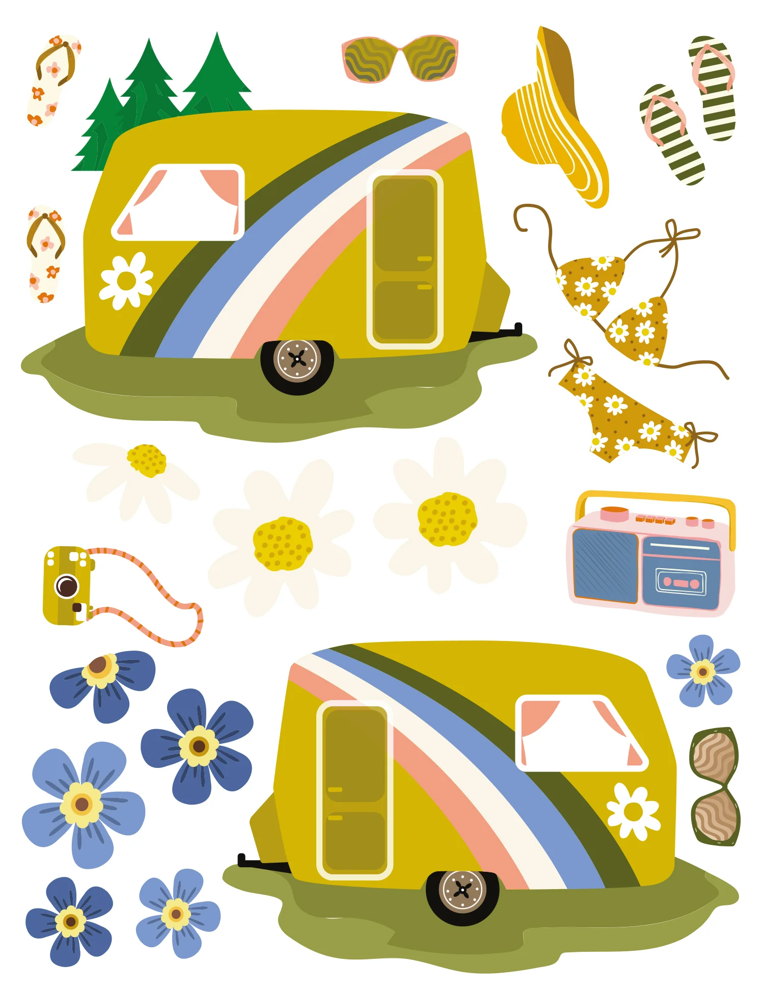 Autocollants muraux Camping - Image 3