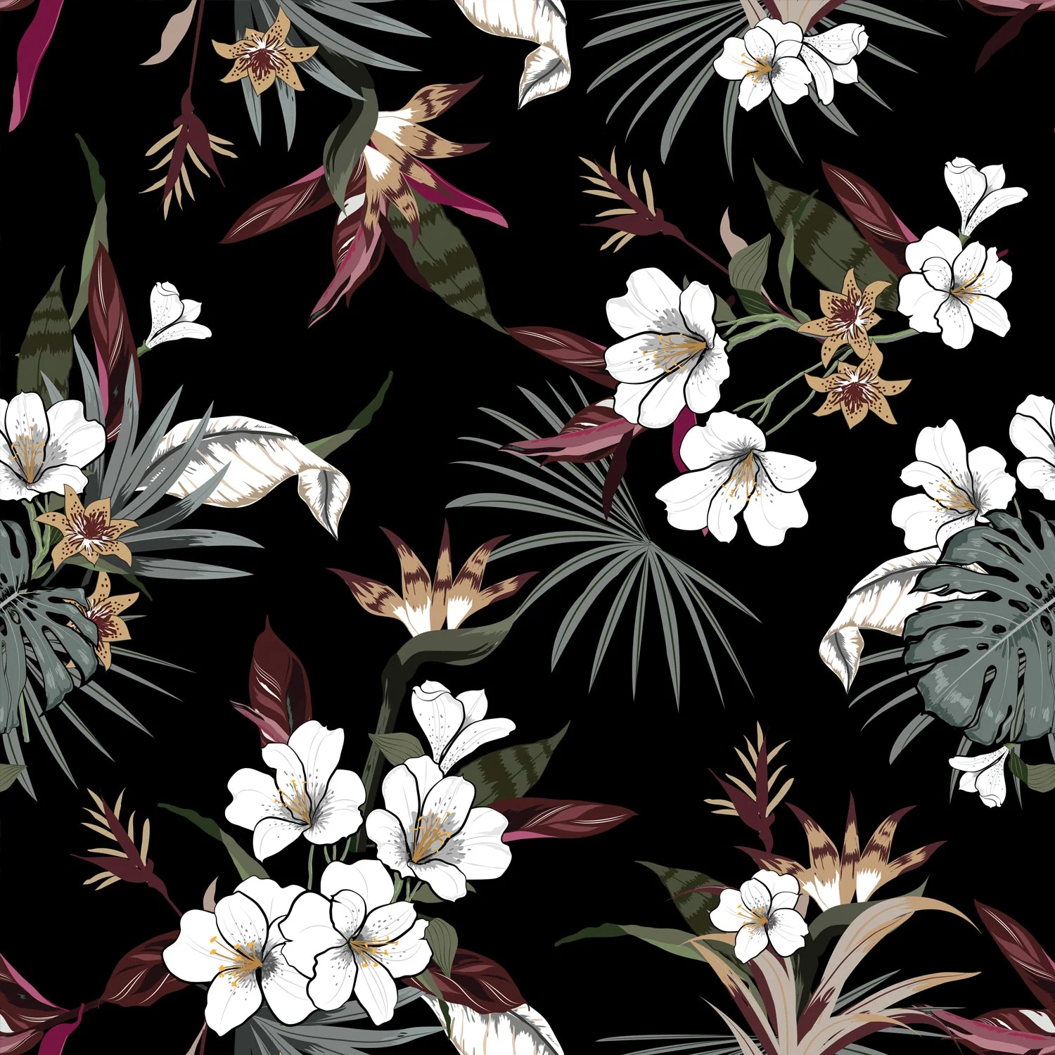 Murale Dark Tropical