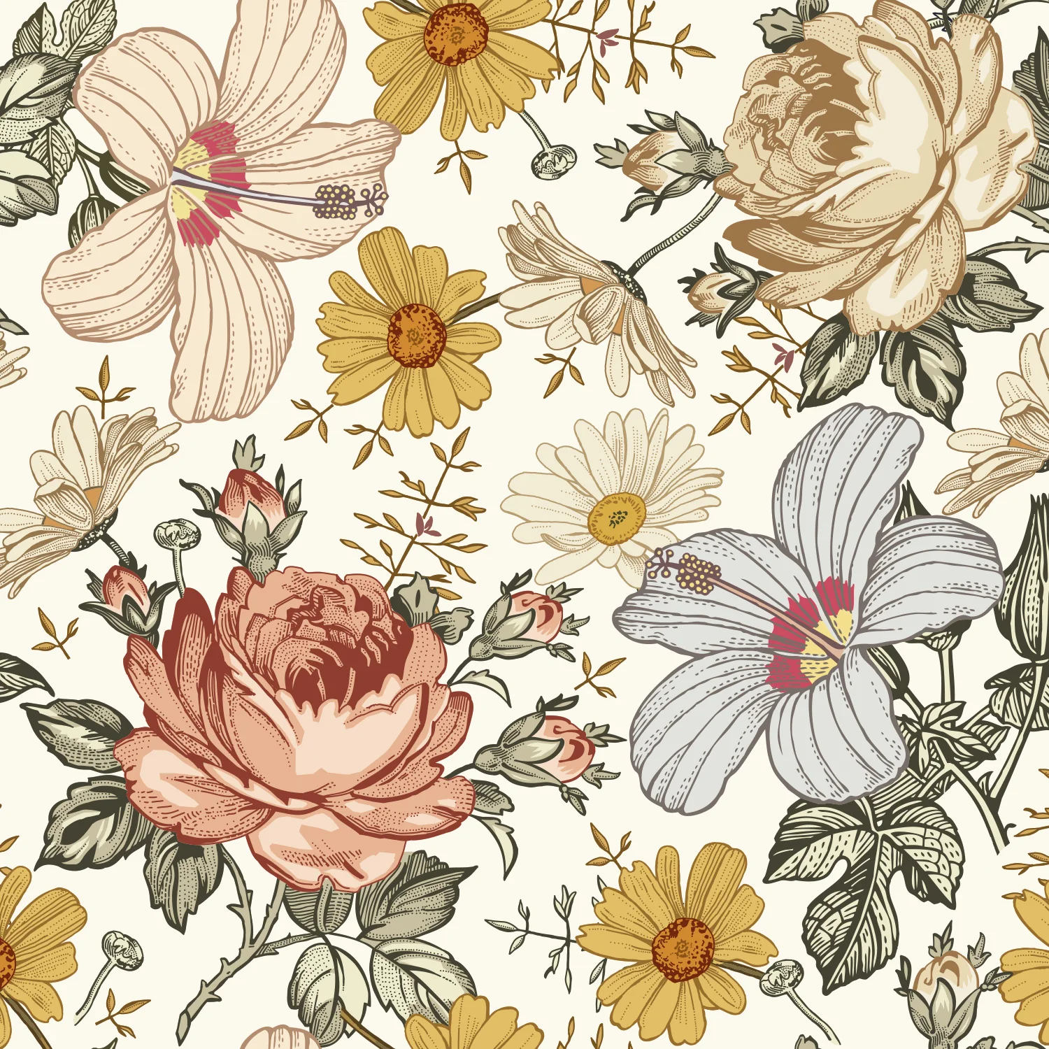 Murale Fleurs