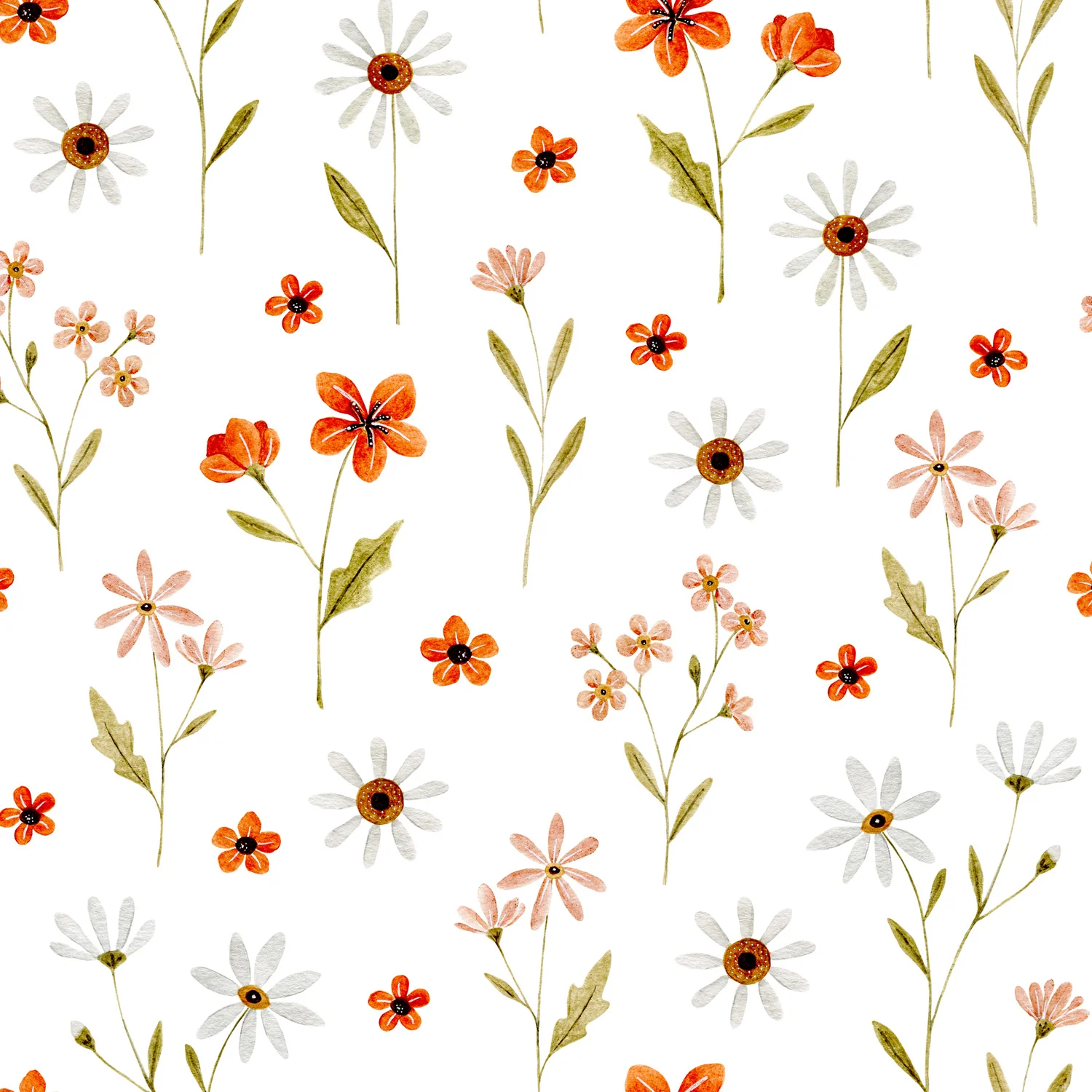 Papier peint Fleurs Sauvages par Fla Fla Design