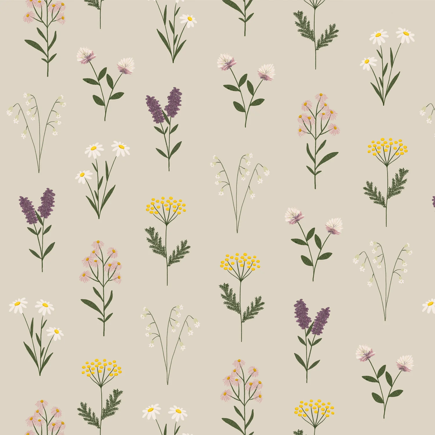 Papier peint Herbier par Fla Fla Design