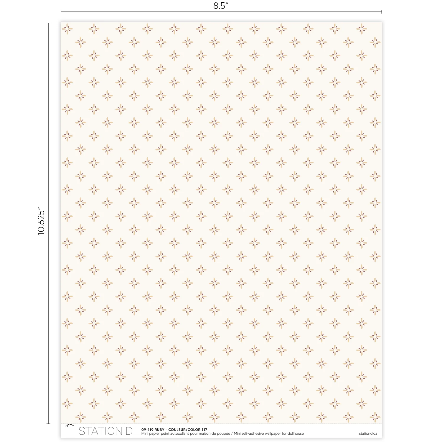 Papier peint pour maison de poupée - Ruby - Image 3