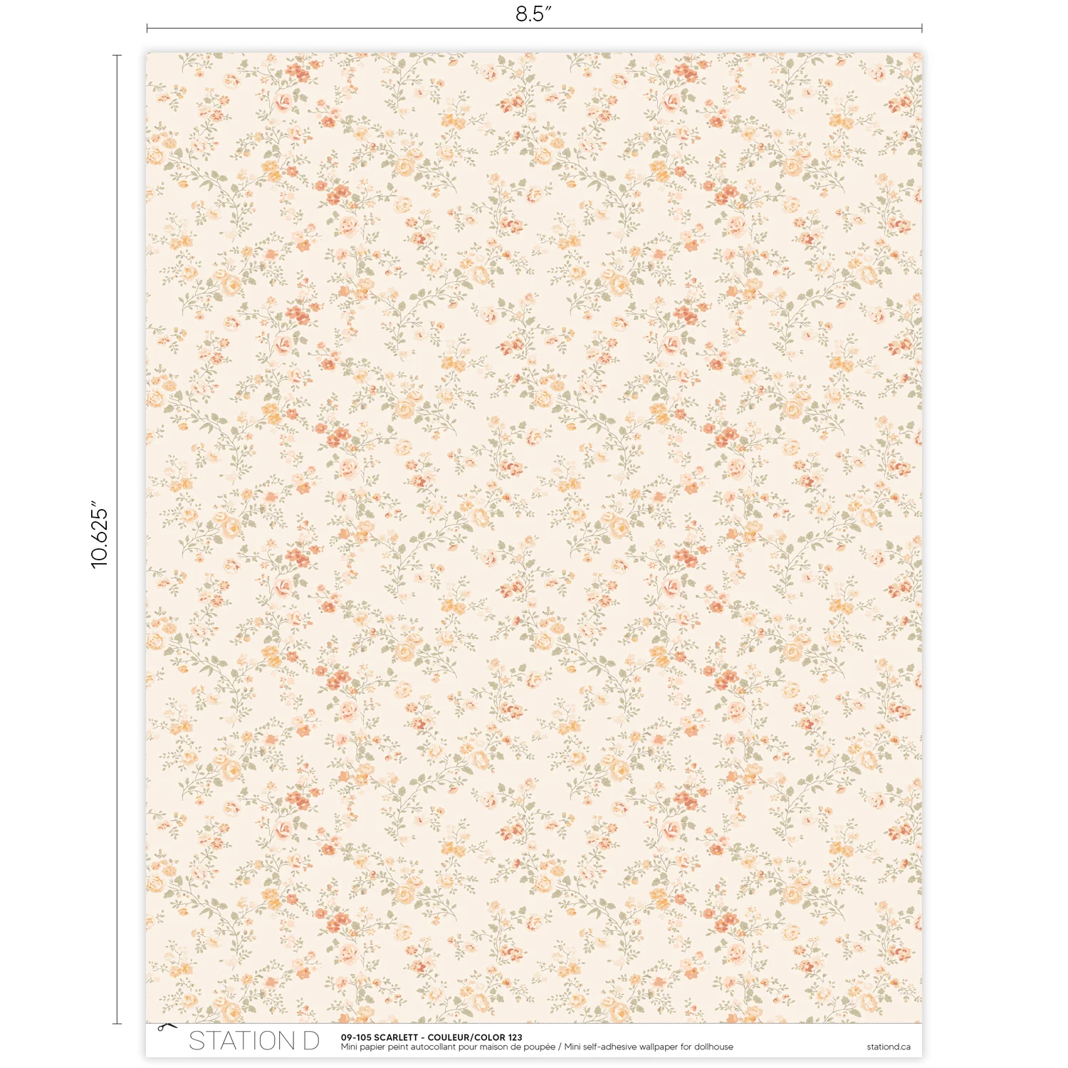 Papier peint pour maison de poupée - Scarlett - Image 3