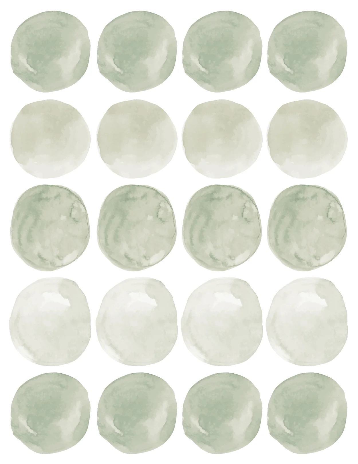 Autocollants muraux Ronds Aquarelle - Image 11