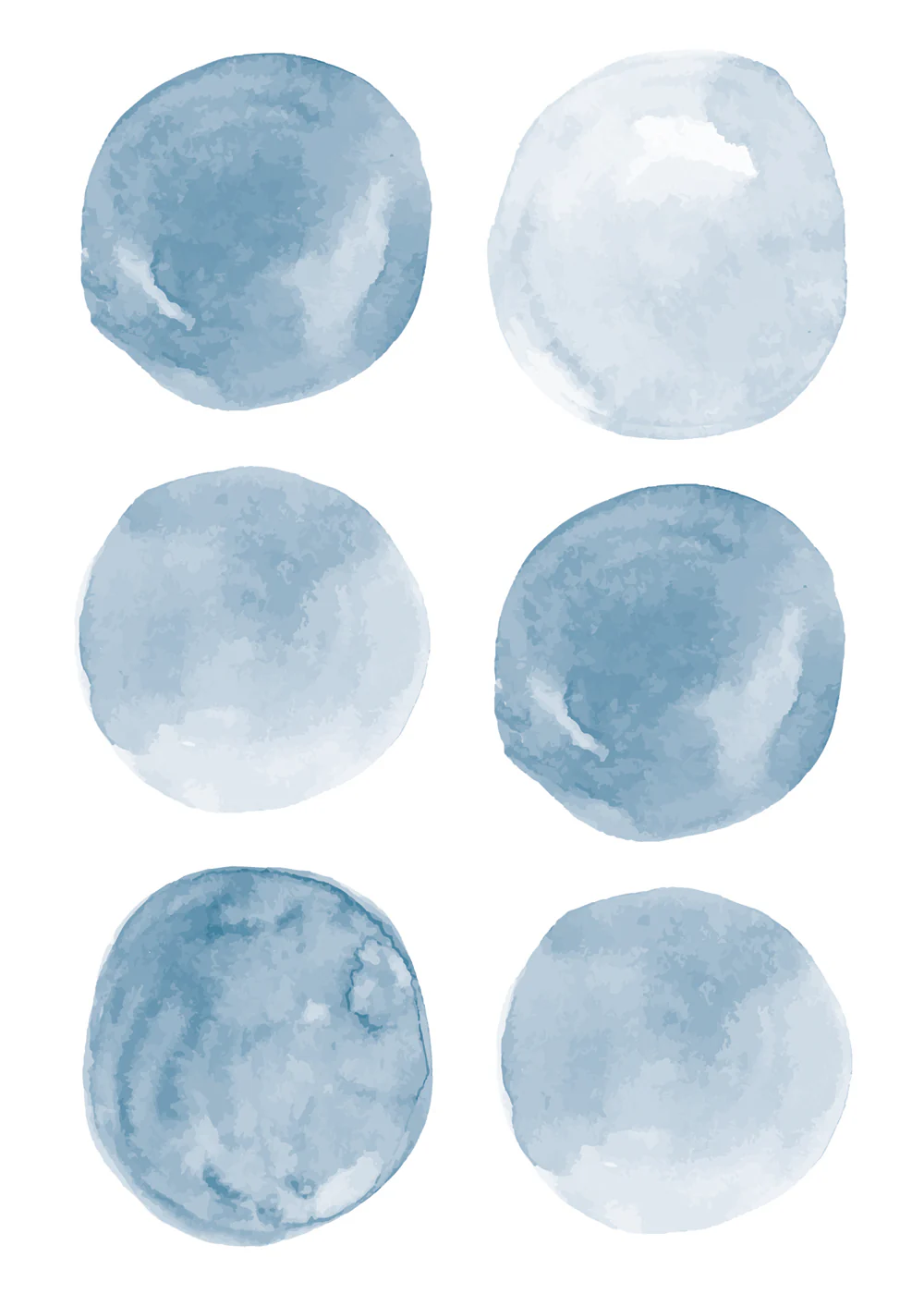 Autocollants muraux Ronds Aquarelle - Image 9