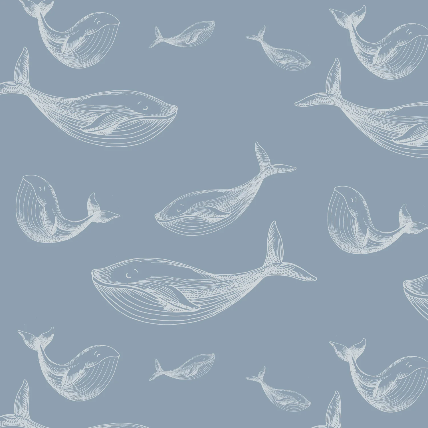 Murale Rorqual Bleu