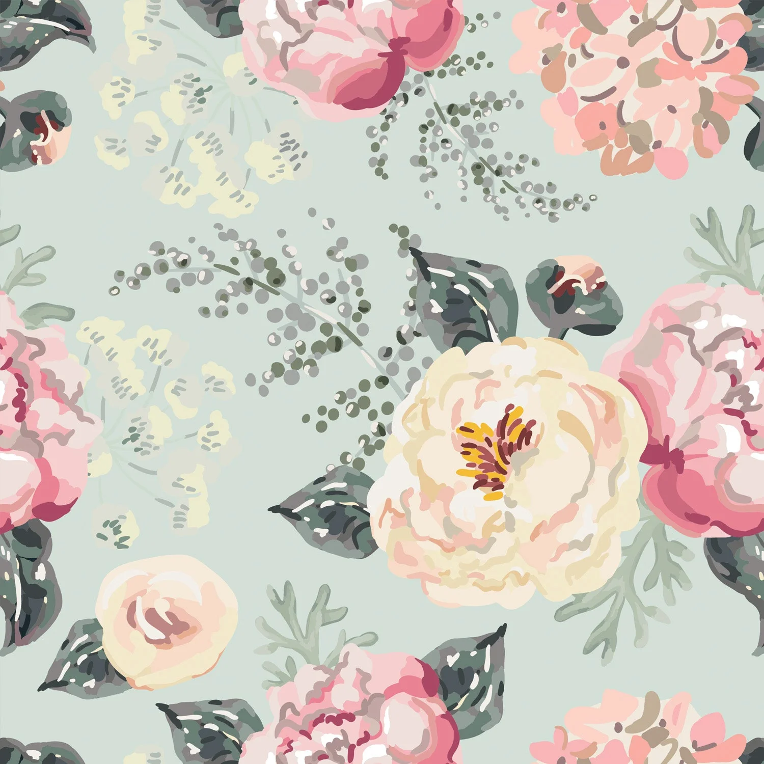Murale Vintage Flower